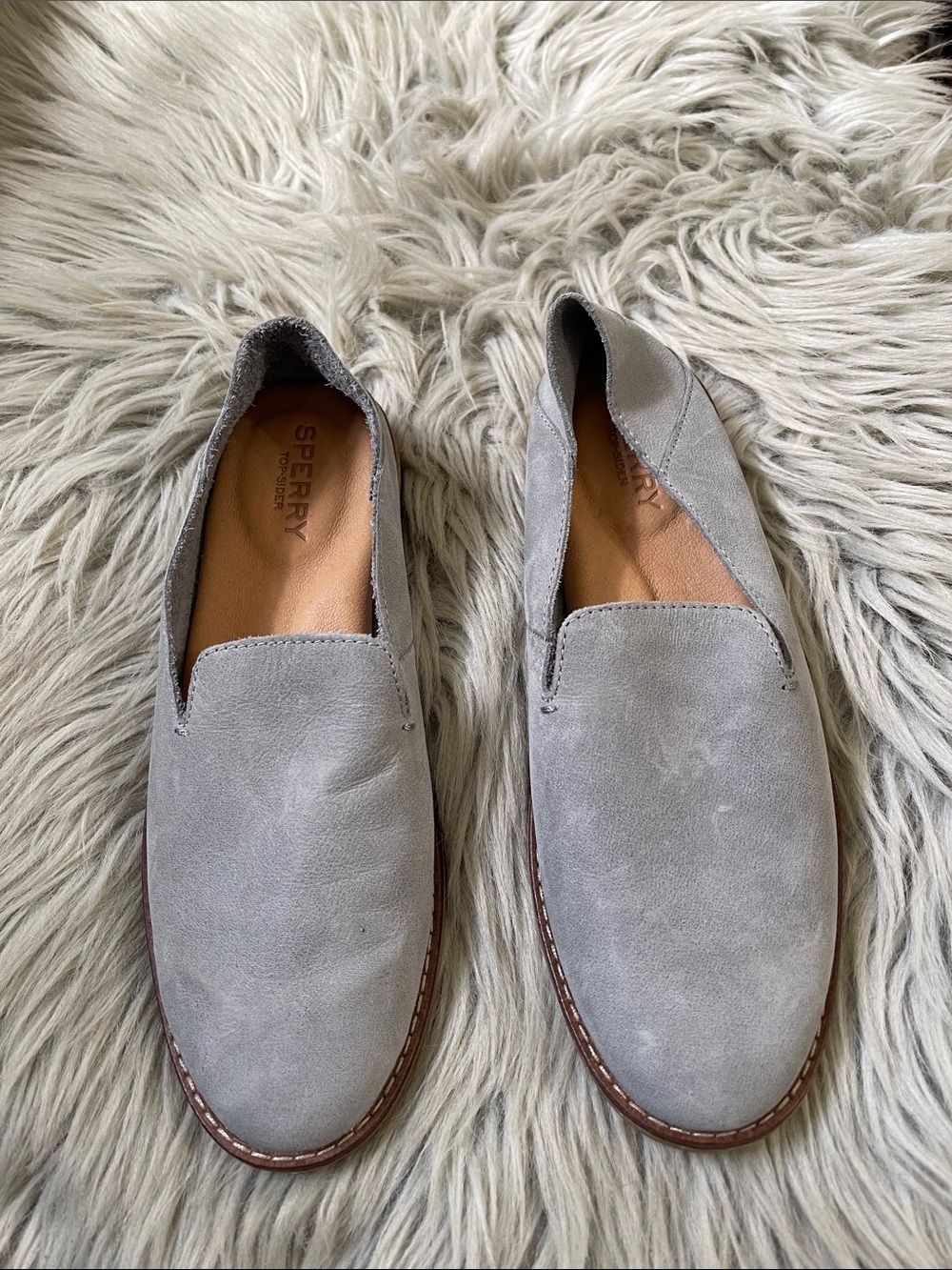 Sperry Men’s Light Gray Suede‎ Slip-On Loafers
